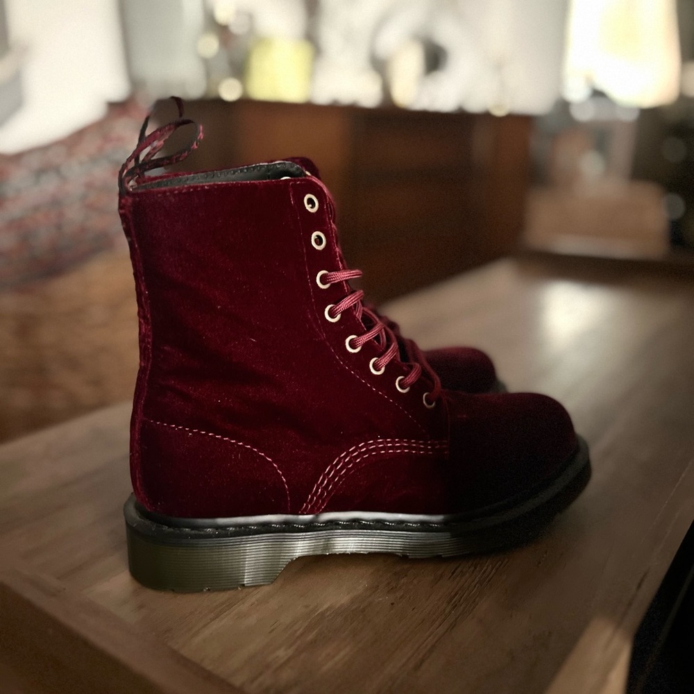 Dr Martens Women’s Velvet Combat Boots